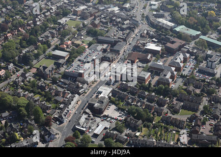 aerial view of Wilmslow town centre Stock Photo