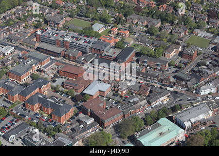 aerial view of Wilmslow town centre Stock Photo