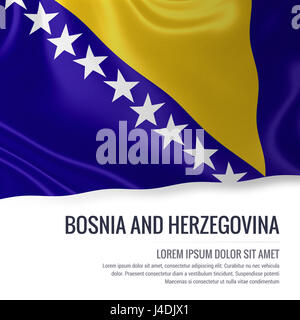 Stars with Bosnian flag, 3D rendering isolated on white background ...