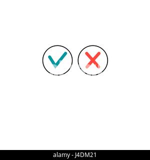 Vector icons are allowed and forbidden on a white background Stock Vector