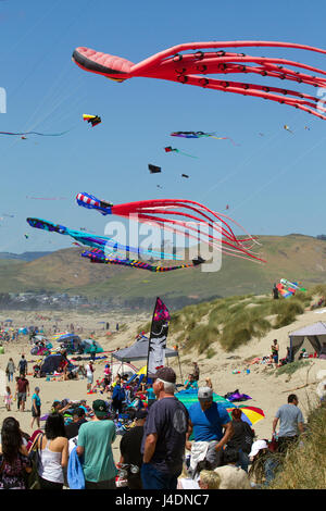 Annual Kite Festival Morro Bay Beach, California Stock Photo