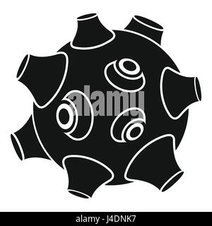 Moon with craters icon, simple style Stock Vector