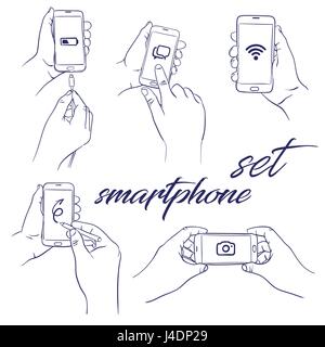 icon set smartphone Stock Vector