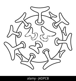 Round viral bacteria icon, outline style Stock Vector Image & Art - Alamy