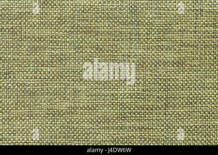 Light green background with checkered pattern, closeup. Structure of the olive fabric with natural texture. Cloth backdrop. Stock Photo