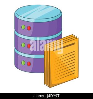 Data processing icon, cartoon style Stock Vector
