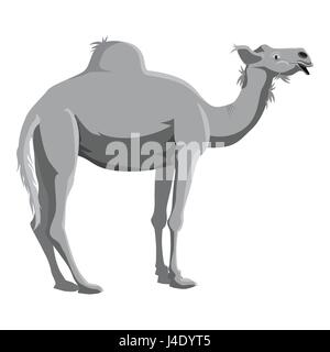 Camel icon, gray monochrome style Stock Vector