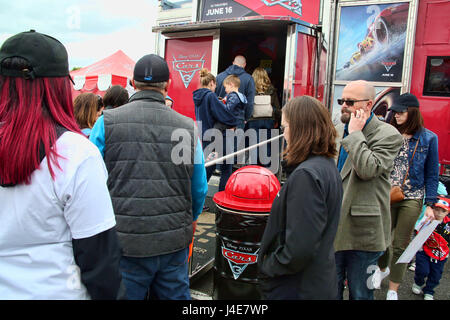 Cherry Hill, NJ, USA. 12th May, 2017. Disney Pixar's Cars 3 Road to the Races Tour pictured at Cherry Hill Mall in Cherry Hill, New Jersey on May 12, 2017 Credit: Star Shooter/Media Punch/Alamy Live News Stock Photo