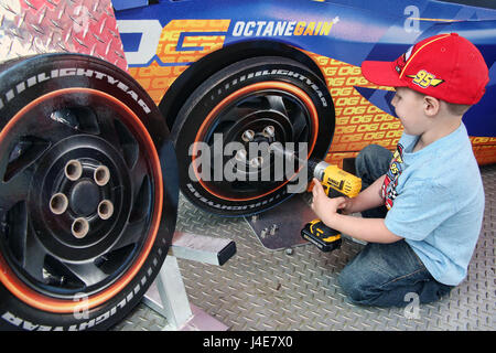 Cherry Hill, NJ, USA. 12th May, 2017. Disney Pixar's Cars 3 Road to the Races Tour pictured at Cherry Hill Mall in Cherry Hill, New Jersey on May 12, 2017 Credit: Star Shooter/Media Punch/Alamy Live News Stock Photo