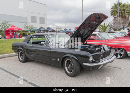 Torrance, USA - May 5 2017: Ford Mustang on display during 12th Annual Edelbrock Car Show. Stock Photo