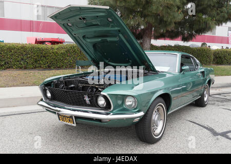 Torrance, USA - May 5 2017: Ford Mustang  on display during 12th Annual Edelbrock Car Show. Stock Photo