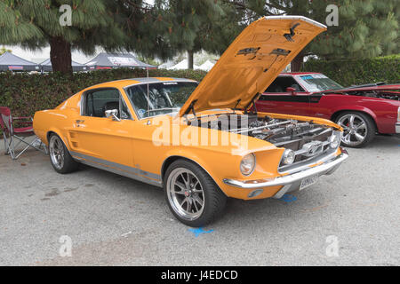 Torrance, USA - May 5 2017: Ford Mustang on display during 12th Annual Edelbrock Car Show. Stock Photo