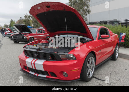 Torrance, USA - May 5 2017: Ford Mustang on display during 12th Annual Edelbrock Car Show. Stock Photo