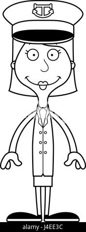 A cartoon boat captain woman smiling Stock Vector Image & Art - Alamy