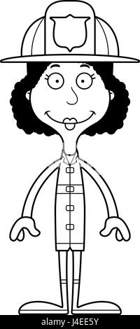 A cartoon firefighter woman smiling Stock Vector Image & Art - Alamy