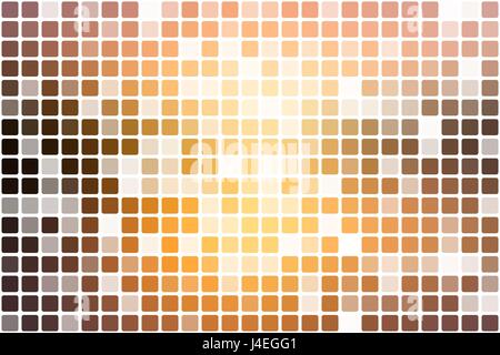 Yellow coral pink black occasional opacity vector square tiles mosaic over white  background Stock Vector