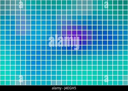 Turquoise blue purple abstract vector square tiles over white mosaic background Stock Vector