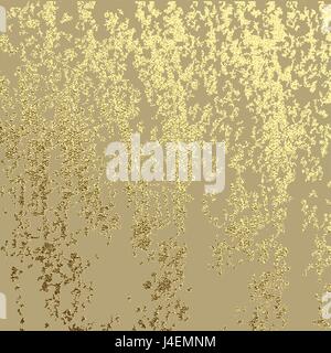Golden grunge texture for creating patina scratch gold effect. Vector illustration Stock Vector