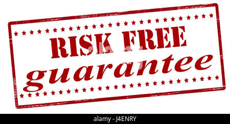 Stamp with text risk free guarantee inside, vector illustration Stock Photo