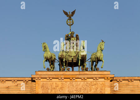 Brandenburg Gate (Brandenburger Tor), Quadriga, Berlin Mitte, Berlin, Germany, Europe Stock Photo