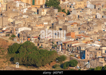 The ancient baroque old town of Piazza Armerina, Province of Enna, Sicily, Italy, Mediterranean, Europe Stock Photo