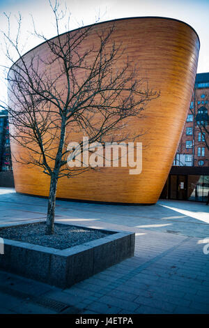 Kamppi chapel a masterpiece of Scandinavian design in Helsinki Stock Photo