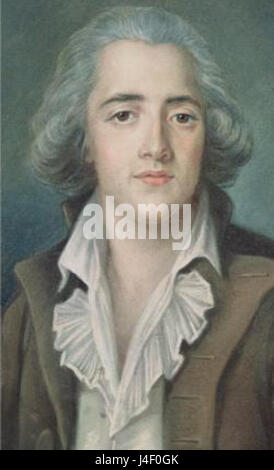 Portrait of Francois Rene Vicomte de Chateaubriand  circa 1786 Stock Photo