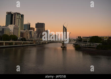 Kurilpa Bridge in Brisbane Stock Photo