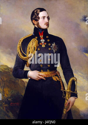 Prince Albert, Prince Albert of Saxe-Coburg and Gotha (Francis Albert Augustus Charles Emmanuel) was the husband of Queen Victoria. Stock Photo