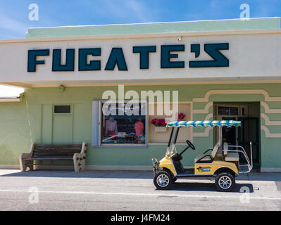 Fancu golf cart in Boca Grande on Gasparilla Island in Florida Stock Photo