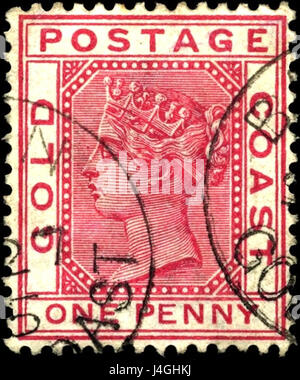 British colonial Gold Coast postage stamp Stock Photo - Alamy