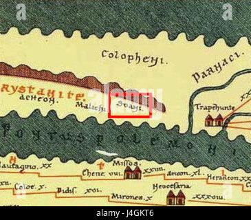 A reference to the Tabula Peutingeriana, an ancient Roman map showing ...