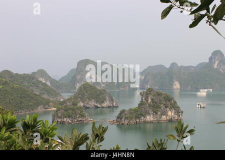 View across Ha Long Bay, Vietnam Stock Photo