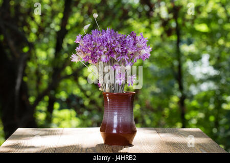 Beautiful bunch of flower. It is outdoor and the light ray of the sun illuminated it. Stock Photo