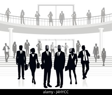 Vector illustration of a business people in office Stock Vector