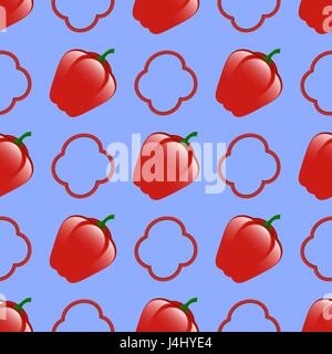 Fresh Red Seamless Pattern Stock Vector
