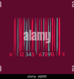 Glitch bar code. Stock Vector