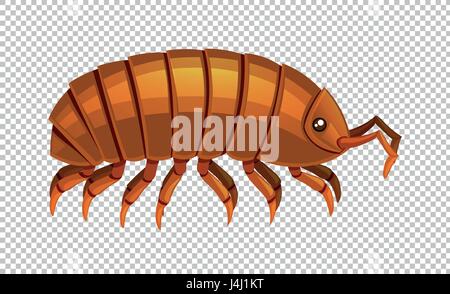 Lice on transparent background illustration Stock Vector