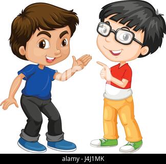 Two boys talking Stock Vector Images - Alamy