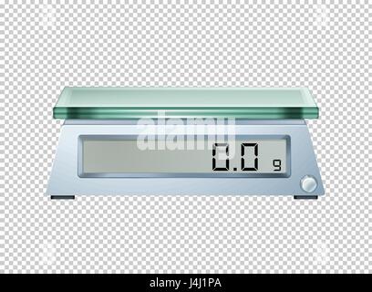 Digital scale on transparent background illustration Stock Vector