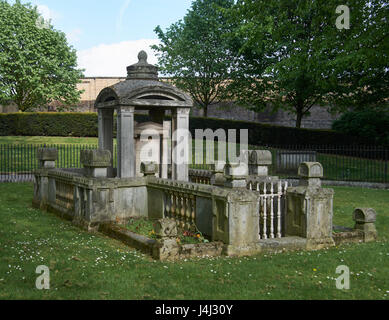 St Pancras Old Church, London. Neo-classical tomb of architect Sir John Soane, designed by him for his wife (died 1815) and himself in the churchyard. Stock Photo