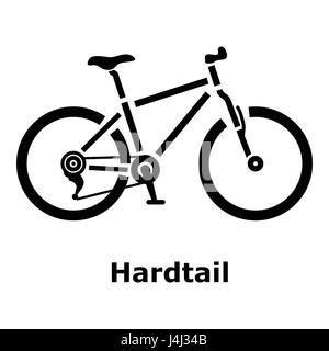 Hardtail bike icon, simple style Stock Vector