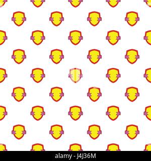 Shield of quality pattern, cartoon style Stock Vector
