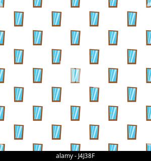 Glass interior door pattern, cartoon style Stock Vector