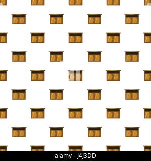 Bedside table pattern, cartoon style Stock Vector