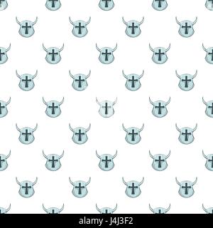 Combat helmet pattern, cartoon style Stock Vector