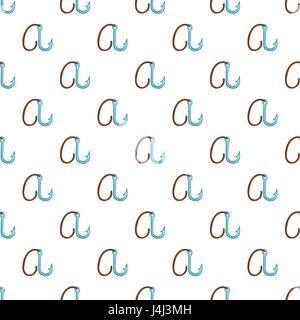 Hook on rope pattern, cartoon style Stock Vector