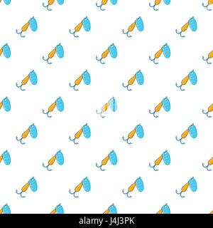 Hook for catching fish pattern, cartoon style Stock Vector