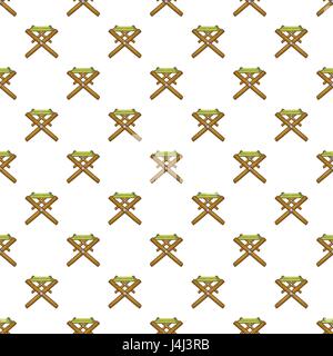 Folding table pattern, cartoon style Stock Vector