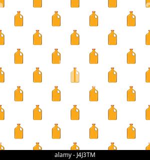 Packaging for engine oil pattern, cartoon style Stock Vector